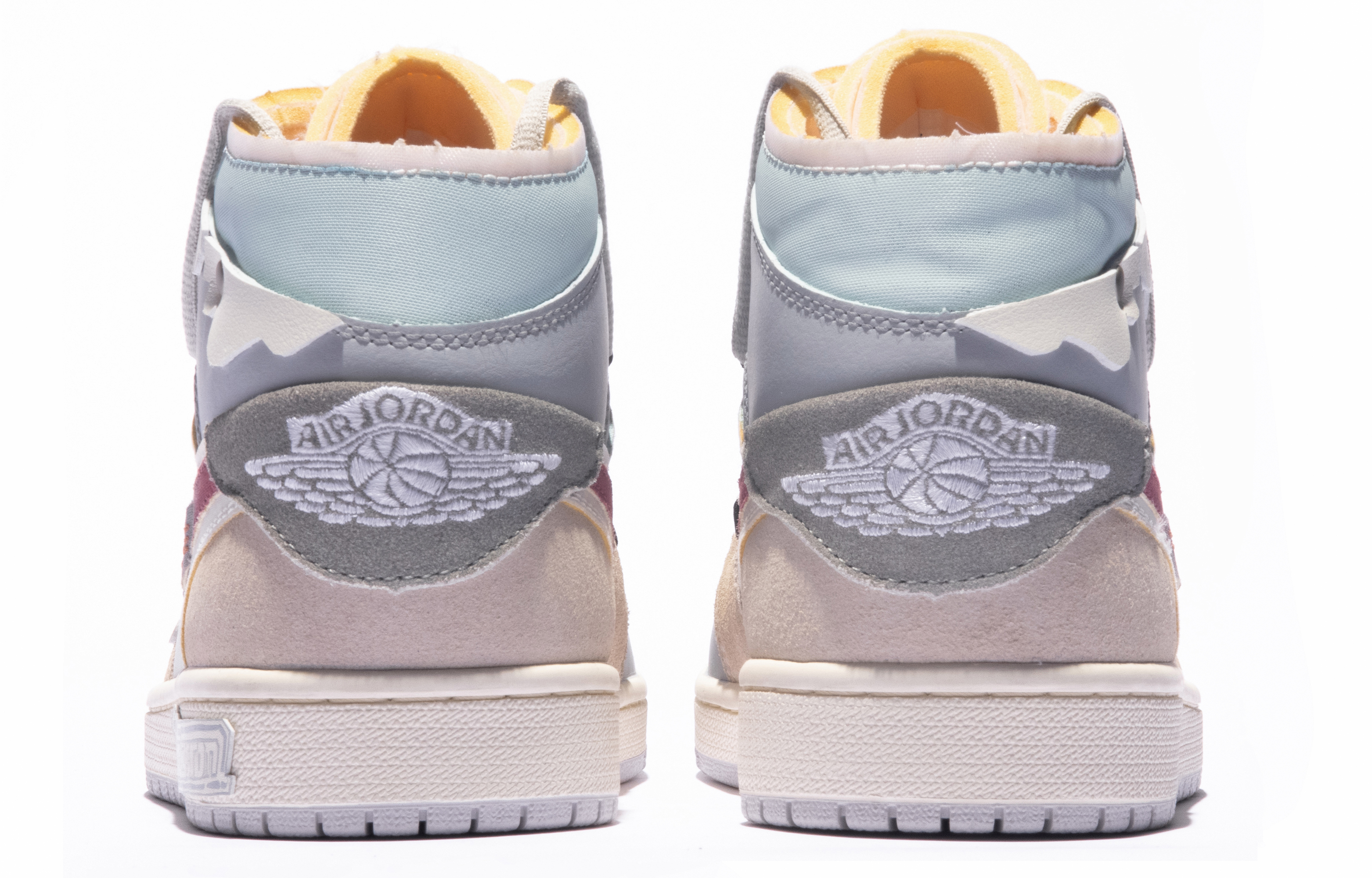 Purchase [Sepatu Kustom] Air Jordan 1 Mid 'Da Vinci Biru-Abu-Abu' DM9652-100(TeamM-男款雪花蜜羽S-BOX)