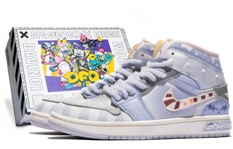 【定制球鞋】Jordan Air Jordan 1 Mid 達芬奇定制 特殊鞋盒 禮遇聖誕 聖誕果實 線條 解構 中幫 復古籃球鞋 GS 紫灰 Buy 【定制球鞋】Jordan Air Jordan 1 Mid 達芬奇定制 特殊鞋盒 禮遇聖誕 聖誕果實 線條 解構 中幫 復古籃球鞋 GS 紫灰