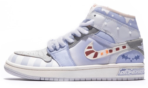 【定制球鞋】Jordan Air Jordan 1 Mid 達芬奇定制 特殊鞋盒 禮遇聖誕 聖誕果實 線條 解構 中幫 復古籃球鞋 GS 紫灰 Order 【定制球鞋】Jordan Air Jordan 1 Mid 達芬奇定制 特殊鞋盒 禮遇聖誕 聖誕果實 線條 解構 中幫 復古籃球鞋 GS 紫灰