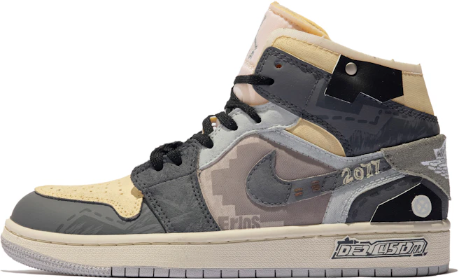 【定製球鞋】 Jordan Air Jordan 1 達芬奇定製 特殊鞋盒 埃厄洛斯 塗鴉 中幫 復古籃球鞋 GS 黑黃 Order 【定製球鞋】 Jordan Air Jordan 1 達芬奇定製 特殊鞋盒 埃厄洛斯 塗鴉 中幫 復古籃球鞋 GS 黑黃