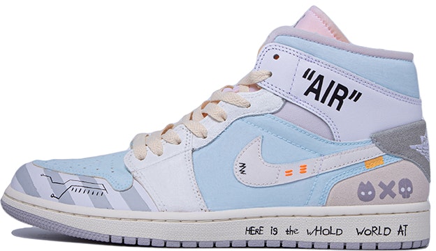 custom-shoes-air-jordan-1-mid-da-vinci-custom-pixel-future