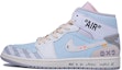 Buy 【定制球鞋】Jordan Air Jordan 1 Mid 達芬奇定制 像素未來 復古 潮流 百搭 中幫 復古籃球鞋 男款 白灰藍