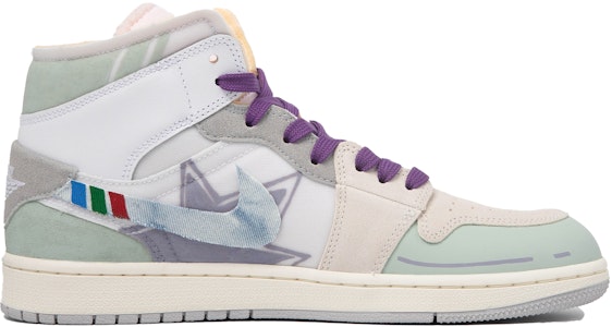 Zapatillas personalizadas Air Jordan 1 Mid 'Da Vinci Púrpura Verde' DM9652-100(TeamM-男款白日奇想S-BOX) Order Zapatillas personalizadas Air Jordan 1 Mid 'Da Vinci Púrpura Verde' DM9652-100(TeamM-男款白日奇想S-BOX)