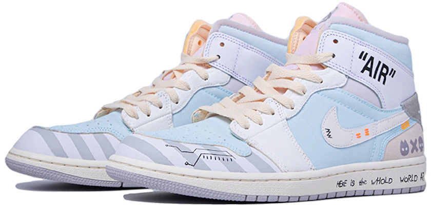 에어 조던 1 미드 '다빈치 픽셀 퓨처' (커스텀) DM9652-100(TeamM-男款像素未来白灰蓝) Lookbook 에어 조던 1 미드 '다빈치 픽셀 퓨처' (커스텀) DM9652-100(TeamM-男款像素未来白灰蓝)