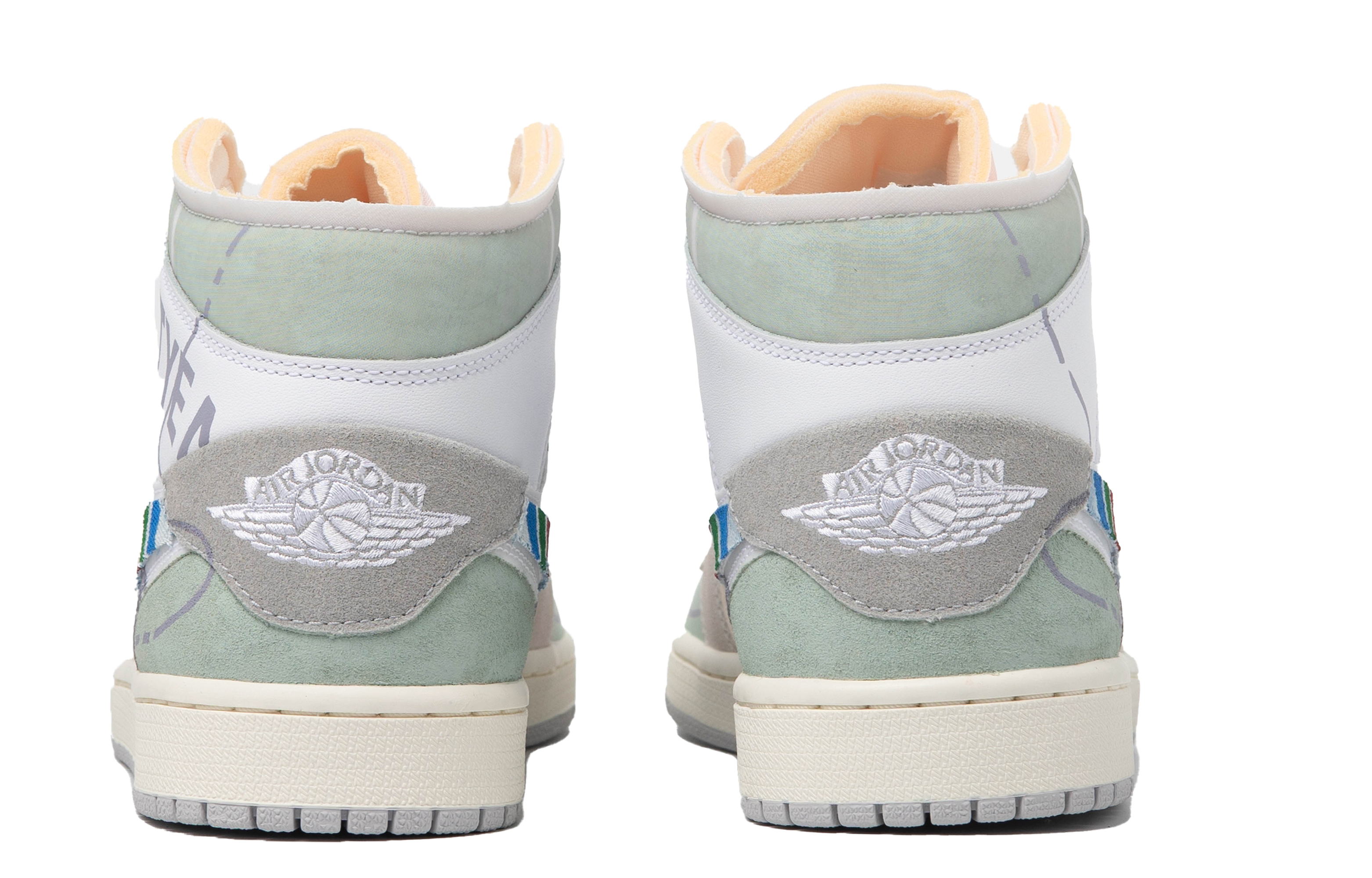 Shop 에어 조던 1 미드 '다빈치 보라초록' (커스텀) DM9652-100(TeamM-男款白日奇想S-BOX)