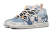 Shop 【定制球鞋】 Jordan Air Jordan 1 Mid 達芬奇定制 眾星璀璨 牛仔 星星復 高幫 復古籃球鞋 GS 藍白