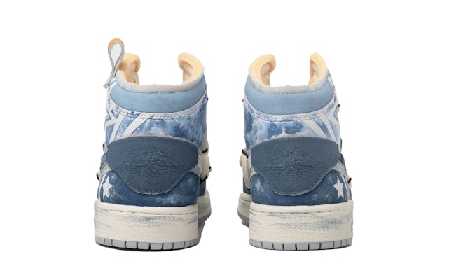 【定制球鞋】 Jordan Air Jordan 1 Mid 達芬奇定制 眾星璀璨 牛仔 星星復 高幫 復古籃球鞋 GS 藍白 Purchase 【定制球鞋】 Jordan Air Jordan 1 Mid 達芬奇定制 眾星璀璨 牛仔 星星復 高幫 復古籃球鞋 GS 藍白