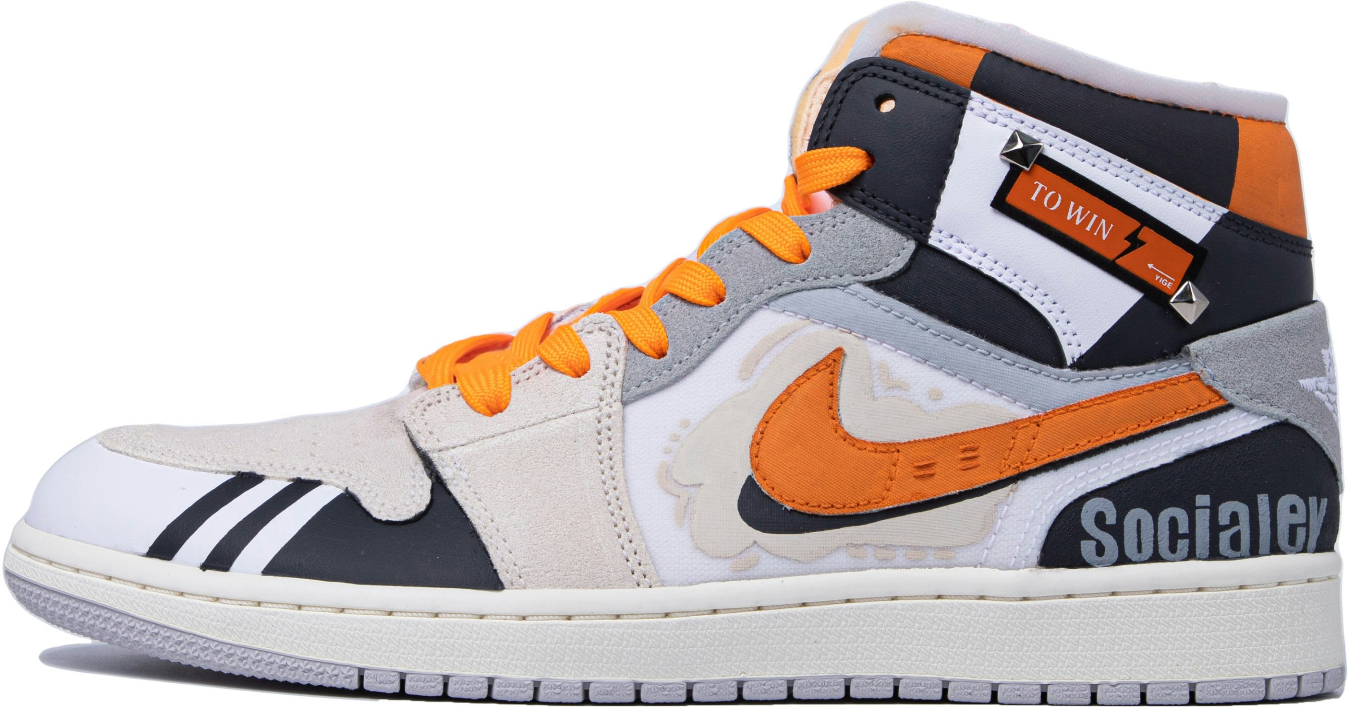 custom-shoes-air-jordan-1-mid-da-vinci-graffiti-grey-orange