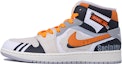 Buy 에어 조던 1 미드 '다빈치 그라피티' (회/주황) DQ3726-100(TeamM-女款社交达人)