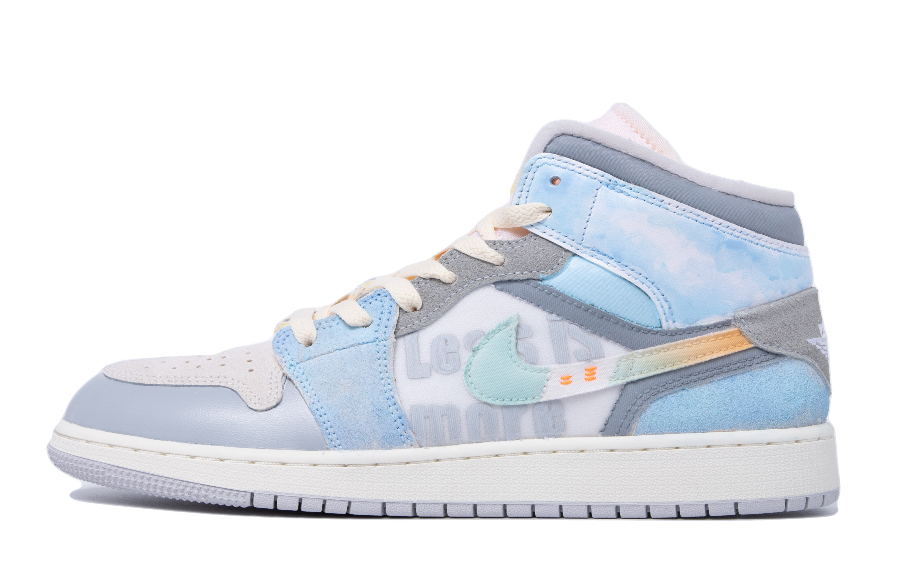 Buy [定制鞋] Air Jordan 1 Mid '达芬奇灰蓝天' DQ3726-100(TeamM-女款灰蓝天空浅灰蓝)