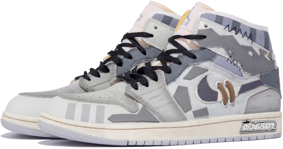 커스텀 에어 조던 1 미드 '다빈치 보라회검' DQ3726-100(TeamM-衍界xhzz) Lookbook 커스텀 에어 조던 1 미드 '다빈치 보라회검' DQ3726-100(TeamM-衍界xhzz)