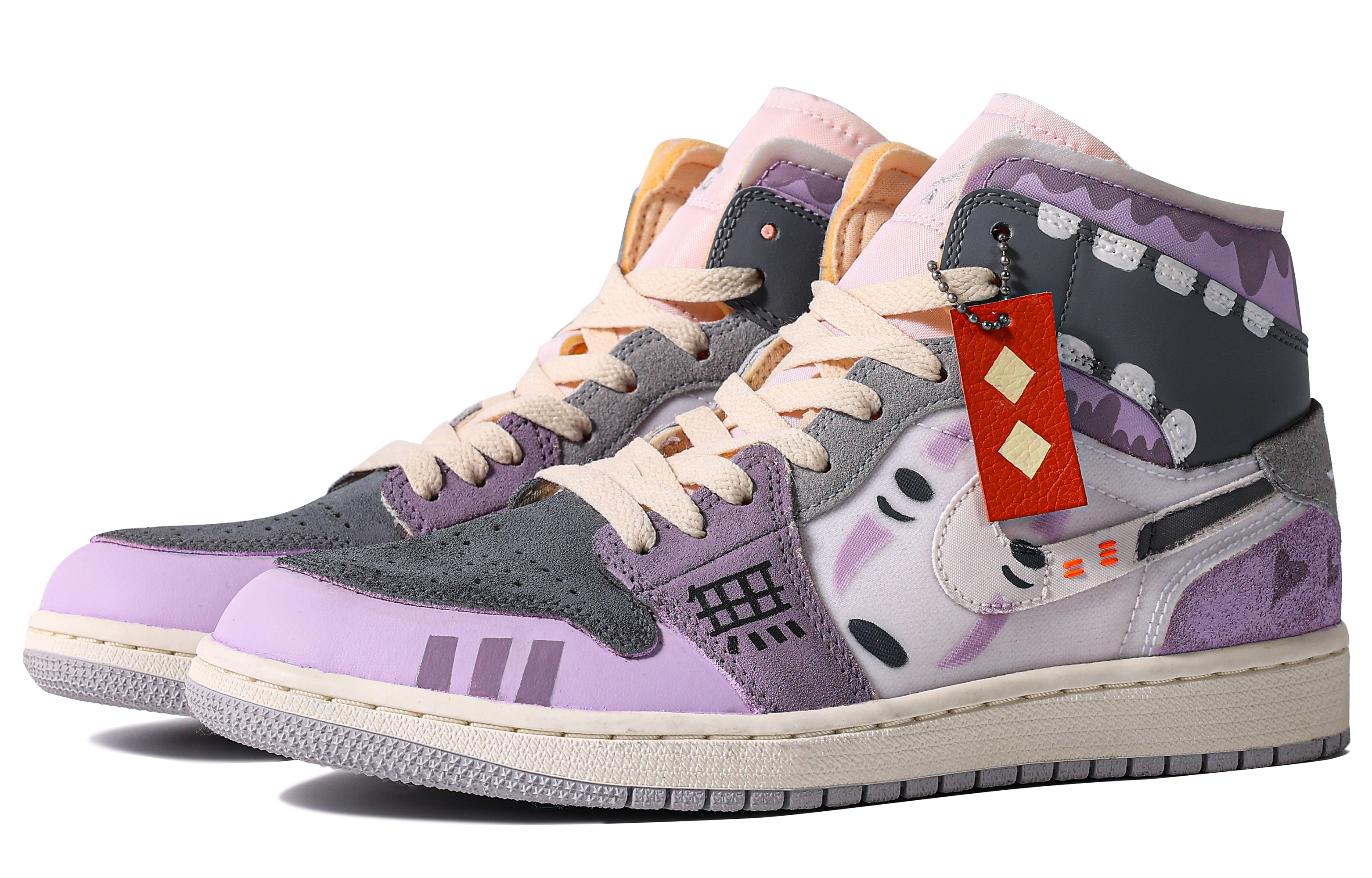 Lookbook [Zapatillas Personalizadas] Air Jordan 1 Mid 'Da Vinci Morado Gris' DM9652-100(TeamM-男款金只于你S-BOX)