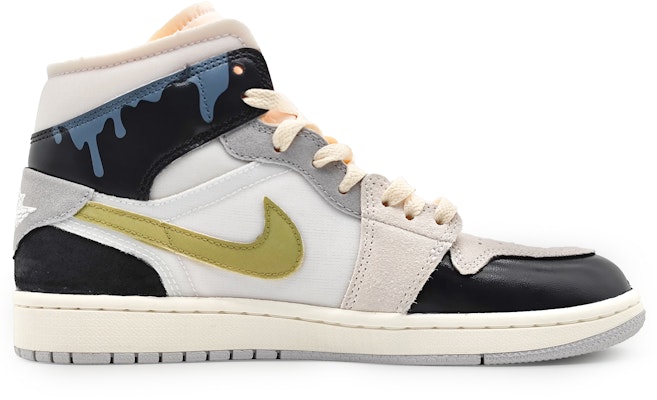 【訂製籃球鞋】 Jordan Air Jordan 1 Mid 暗黑流雲 復古色彩 祥雲圖騰 拼接色塊 中筒 復古籃球鞋 男款 黑 Order 【訂製籃球鞋】 Jordan Air Jordan 1 Mid 暗黑流雲 復古色彩 祥雲圖騰 拼接色塊 中筒 復古籃球鞋 男款 黑