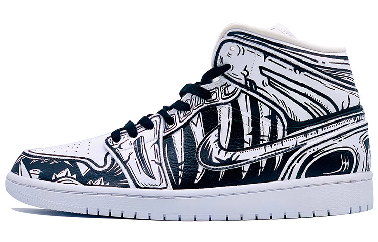 Buy 【カスタムシューズ】エアジョーダン1ミッド「ダークマンガファング」 554724-129(TeamD-二次元暗黑獠牙)