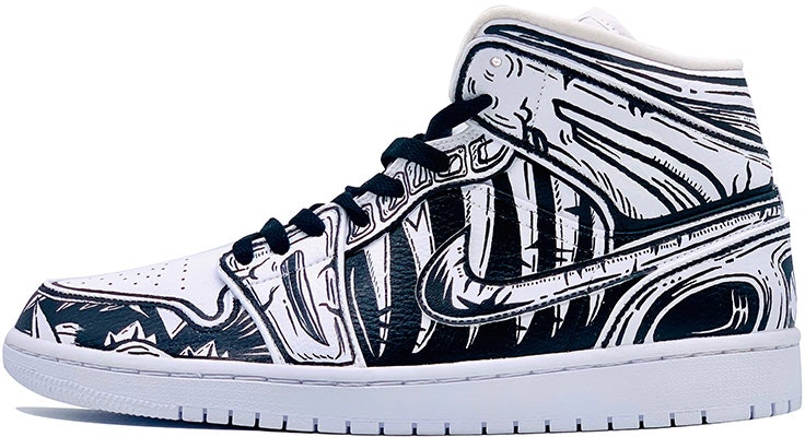 커스텀 에어 조던 1 미드 '다크 망가 팽' (Custom Air Jordan 1 Mid 'Dark Manga Fang') 554724-129(TeamD-二次元暗黑獠牙) Buy 커스텀 에어 조던 1 미드 '다크 망가 팽' (Custom Air Jordan 1 Mid 'Dark Manga Fang') 554724-129(TeamD-二次元暗黑獠牙)