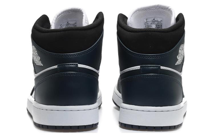 Purchase [Kasur Kasut] Air Jordan 1 Mid 'Teal Gelap - Hitam Putih Biru' 554724-411(Team10-锦鲤太极靛青QD)