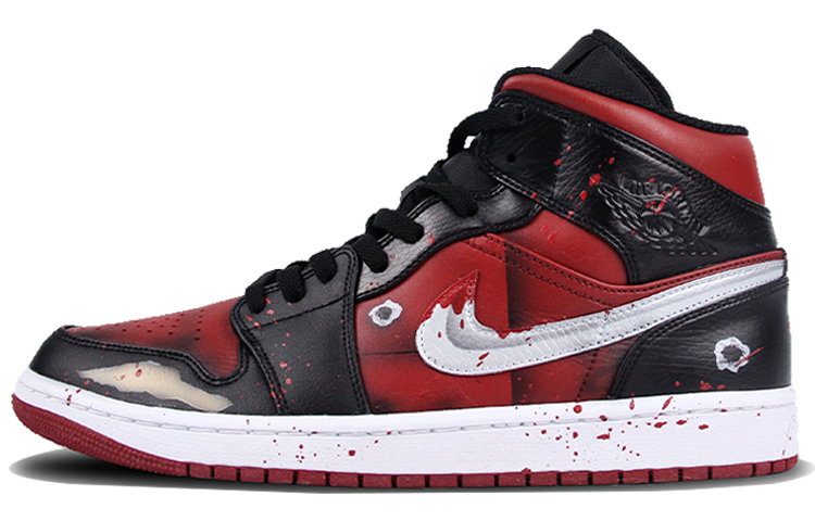 Buy [定制鞋] Air Jordan 1 Mid '死侍' 554724-074(TeamJ-超级英雄男款死侍)