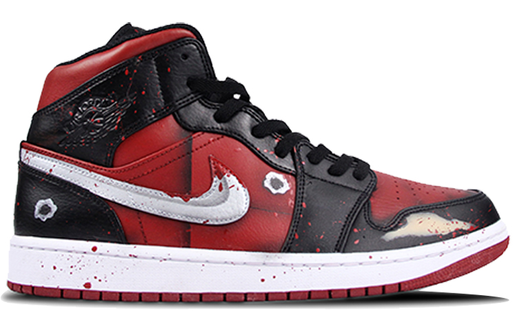 Order [定制鞋] Air Jordan 1 Mid '死侍' 554724-074(TeamJ-超级英雄男款死侍)