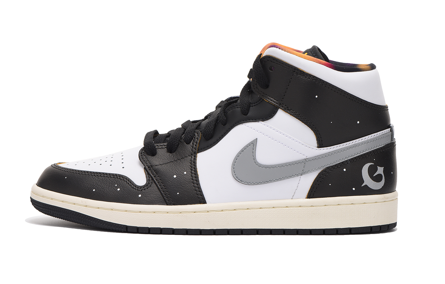 Buy カスタムAJ1ミッド デコンストラクト 黒灰 DQ8417-071(Team拾伍-男款黑灰)