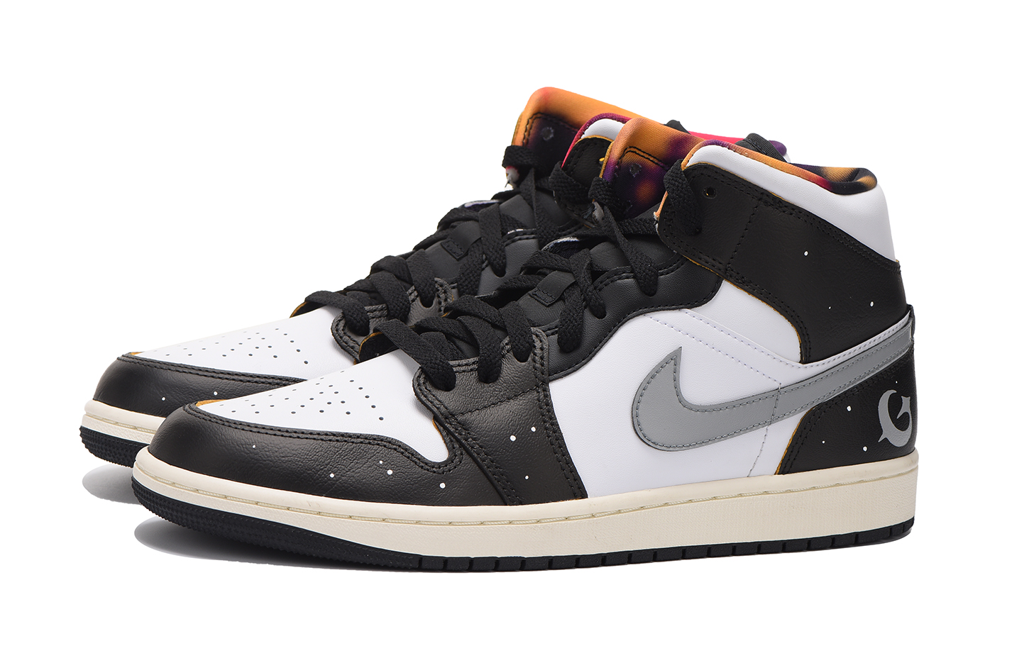 Lookbook カスタムAJ1ミッド デコンストラクト 黒灰 DQ8417-071(Team拾伍-男款黑灰)