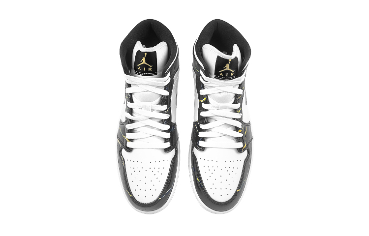 Shop [定制鞋款] Air Jordan 1 Mid “龙年 CNY 黑白金” 852542-007(Team116-男AJ黑金龙纹)