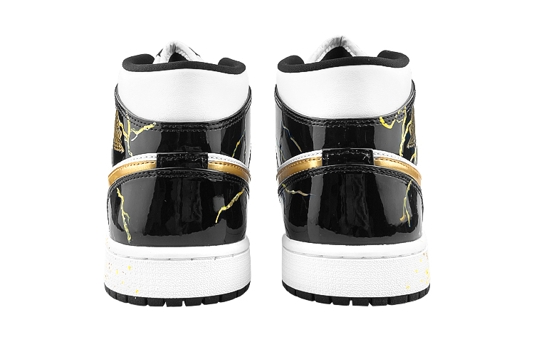 Purchase [定制鞋款] Air Jordan 1 Mid “龙年 CNY 黑白金” 852542-007(Team116-男AJ黑金龙纹)