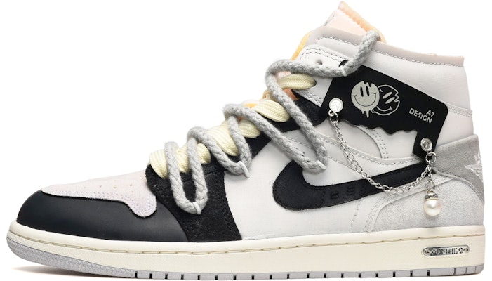Jordan 1 Mid "Sueño Hecho Real" Negro Blanco Gris DM9652-100(TeamE-男款梦想成真黑白灰) Buy Jordan 1 Mid "Sueño Hecho Real" Negro Blanco Gris DM9652-100(TeamE-男款梦想成真黑白灰)