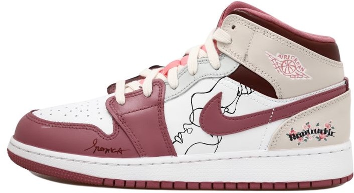 custom-shoes-air-jordan-1-mid-embraced-roses