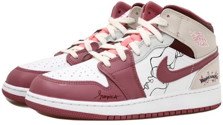 에어 조던 1 미드 '포옹 장미' (커스텀 슈즈) DQ8423-616(Team拾玖-花簇中相拥S-BOX) Lookbook 에어 조던 1 미드 '포옹 장미' (커스텀 슈즈) DQ8423-616(Team拾玖-花簇中相拥S-BOX)