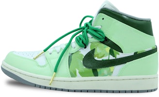 【訂製球鞋】 Jordan Air Jordan 1 綠野仙蹤 耐磨防滑 中筒 復古籃球鞋 男款 綠白 Buy 【訂製球鞋】 Jordan Air Jordan 1 綠野仙蹤 耐磨防滑 中筒 復古籃球鞋 男款 綠白