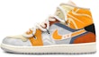 Buy 에어 조던 1 미드 '화려한 은빛 오렌지' (커스텀 슈즈) DM9652-100(Team16-男款篮球火解构橙)