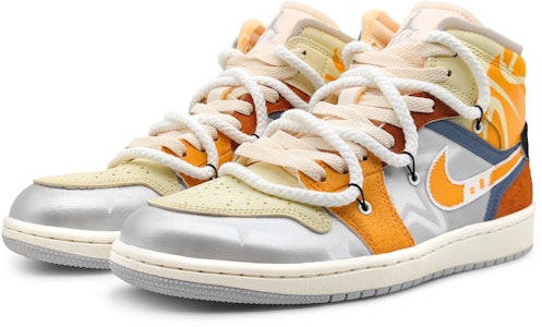 에어 조던 1 미드 '화려한 은빛 오렌지' (커스텀 슈즈) DM9652-100(Team16-男款篮球火解构橙) Lookbook 에어 조던 1 미드 '화려한 은빛 오렌지' (커스텀 슈즈) DM9652-100(Team16-男款篮球火解构橙)