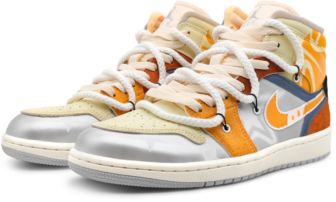 에어 조던 1 미드 '화려한 은빛 오렌지' (커스텀 슈즈) DM9652-100(Team16-男款篮球火解构橙) Lookbook 에어 조던 1 미드 '화려한 은빛 오렌지' (커스텀 슈즈) DM9652-100(Team16-男款篮球火解构橙)