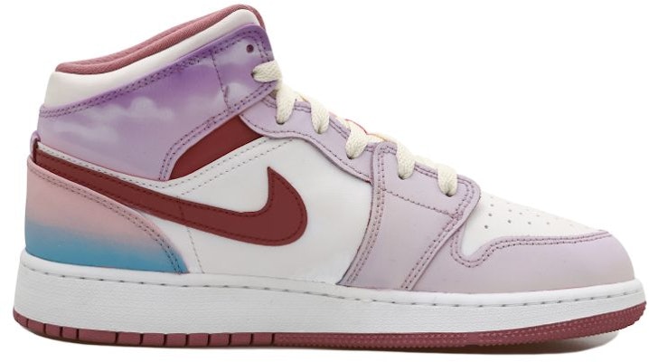 【定制球鞋】Jordan Air Jordan 1 Mid OKHR 煙花 漸變 暈染 椰樹 手繪噴繪 中幫 復古籃球鞋 GS 藍紫 Lookbook 【定制球鞋】Jordan Air Jordan 1 Mid OKHR 煙花 漸變 暈染 椰樹 手繪噴繪 中幫 復古籃球鞋 GS 藍紫