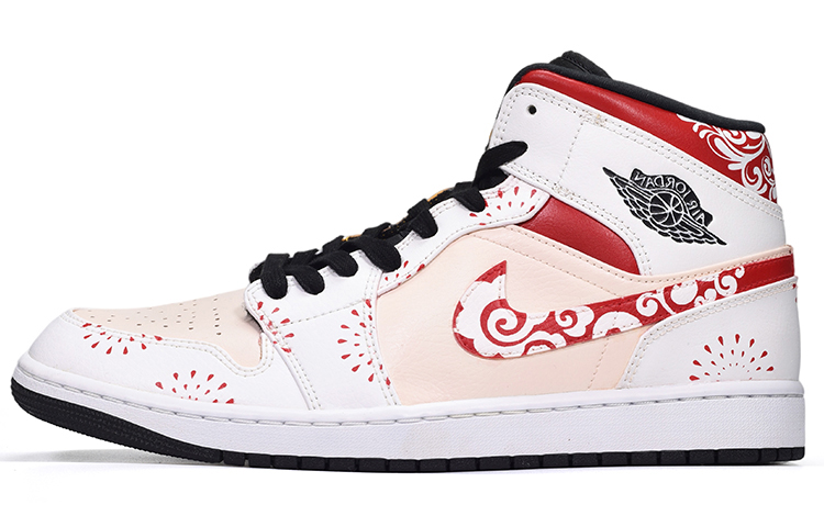 Buy 에어 조던 1 미드 '설날 불꽃놀이' (Air Jordan 1 Mid 'Seollal Bulkkotnori') 554724-075(TeamE-烟花报喜白黑红)