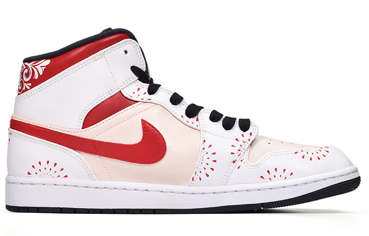 Order 에어 조던 1 미드 '설날 불꽃놀이' (Air Jordan 1 Mid 'Seollal Bulkkotnori') 554724-075(TeamE-烟花报喜白黑红)