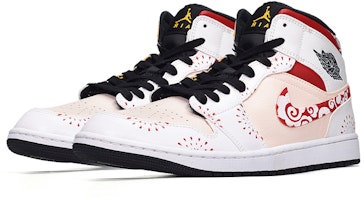 【カスタムシューズ】エアジョーダン1ミッド「春節の花火」 554724-075(TeamE-烟花报喜白黑红) Lookbook 【カスタムシューズ】エアジョーダン1ミッド「春節の花火」 554724-075(TeamE-烟花报喜白黑红)