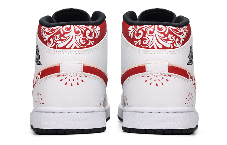 Shop 에어 조던 1 미드 '설날 불꽃놀이' (Air Jordan 1 Mid 'Seollal Bulkkotnori') 554724-075(TeamE-烟花报喜白黑红)