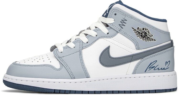 에어 조던 1 미드 '포그 블루 러버' 커스텀 슈즈 DQ8423-014(TeamA-雾蓝恋人) Buy 에어 조던 1 미드 '포그 블루 러버' 커스텀 슈즈 DQ8423-014(TeamA-雾蓝恋人)