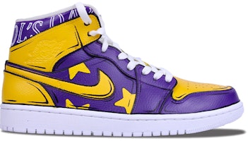 【定制鞋款】Air Jordan 1 Mid “愚人节紫金色” 554724-130(TeamJ-愚人节男款紫黄) Order 【定制鞋款】Air Jordan 1 Mid “愚人节紫金色” 554724-130(TeamJ-愚人节男款紫黄)