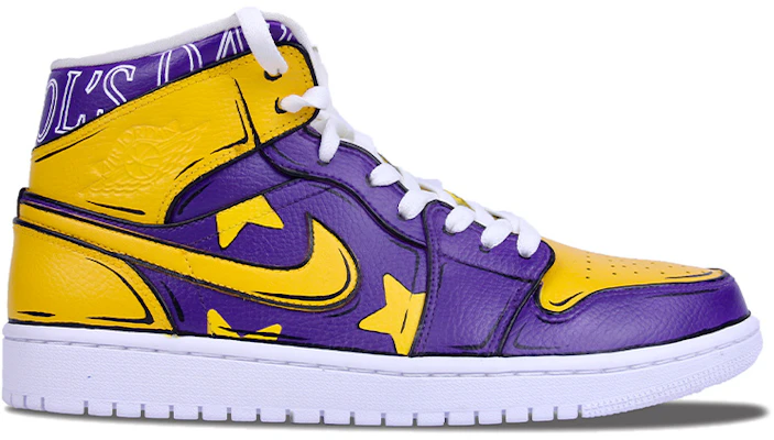 【定制運動鞋】Air Jordan 1 Mid 中筒 愚人節 大舞台 愚人節專屬定制 籃球鞋 男款 紫金 Order 【定制運動鞋】Air Jordan 1 Mid 中筒 愚人節 大舞台 愚人節專屬定制 籃球鞋 男款 紫金