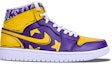 Order 【定制鞋款】Air Jordan 1 Mid “愚人节紫金色” 554724-130(TeamJ-愚人节男款紫黄)