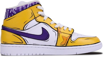 【定制鞋款】Air Jordan 1 Mid “愚人节紫金色” 554724-130(TeamJ-愚人节男款紫黄) Lookbook 【定制鞋款】Air Jordan 1 Mid “愚人节紫金色” 554724-130(TeamJ-愚人节男款紫黄)