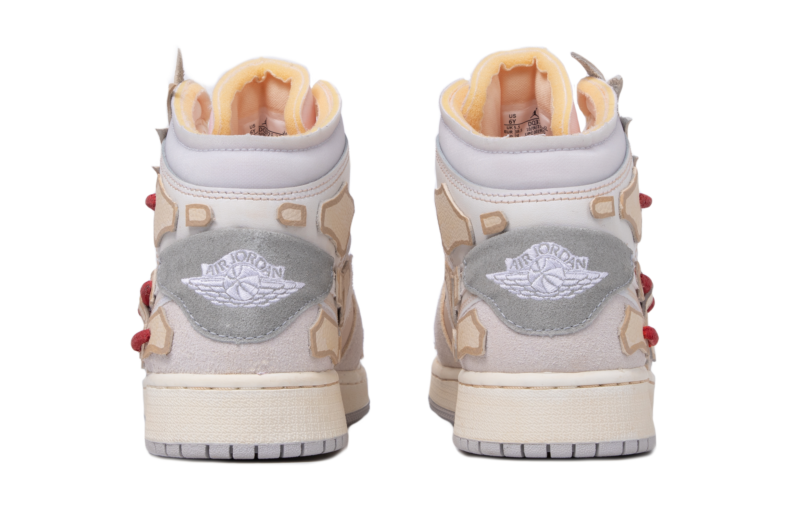 Shop [Zapatos Personalizados] Air Jordan 1 Mid 'Fósil Triceratops' DQ3726-100(TeamM-女款骸骨三角龙)