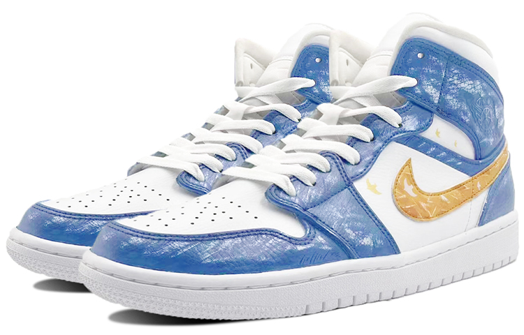 Lookbook [カスタムシューズ] エア ジョーダン 1 ミッド 'フリーブレスグラフィティ - エコテーマ' 554724-130(TeamE-男款环保主题自由呼吸)