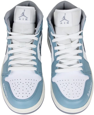 【定製球鞋】 Jordan Air Jordan 1 Mid 小清新 孔雀綠 中幫 復古籃球鞋 男款 綠白 Purchase 【定製球鞋】 Jordan Air Jordan 1 Mid 小清新 孔雀綠 中幫 復古籃球鞋 男款 綠白