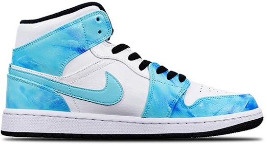 【定制球鞋】 Jordan Air Jordan 1 Mid 潮玩電競 冰晶 電玩 中幫 復古籃球鞋 男款 藍白 Order 【定制球鞋】 Jordan Air Jordan 1 Mid 潮玩電競 冰晶 電玩 中幫 復古籃球鞋 男款 藍白