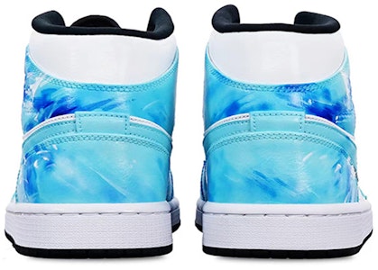 【定制球鞋】 Jordan Air Jordan 1 Mid 潮玩電競 冰晶 電玩 中幫 復古籃球鞋 男款 藍白 Shop 【定制球鞋】 Jordan Air Jordan 1 Mid 潮玩電競 冰晶 電玩 中幫 復古籃球鞋 男款 藍白