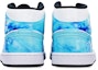 Shop 【定制球鞋】 Jordan Air Jordan 1 Mid 潮玩電競 冰晶 電玩 中幫 復古籃球鞋 男款 藍白