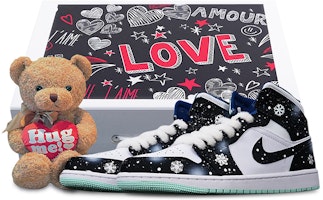 에어 조던 1 미드 '눈꽃 크리스마스' (블랙/화이트) 554724-413(TeamT-圣诞黑白雪花S-BOX) Buy 에어 조던 1 미드 '눈꽃 크리스마스' (블랙/화이트) 554724-413(TeamT-圣诞黑白雪花S-BOX)